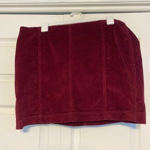 2/$20 Burgundy Corduroy Skirt